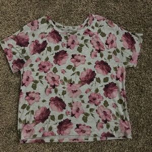 american eagle floral short sleeve shirt